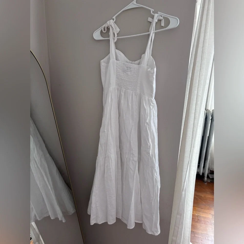 UO | White cotton midi, coastal, cottagecore dress - Picture 8 of 8